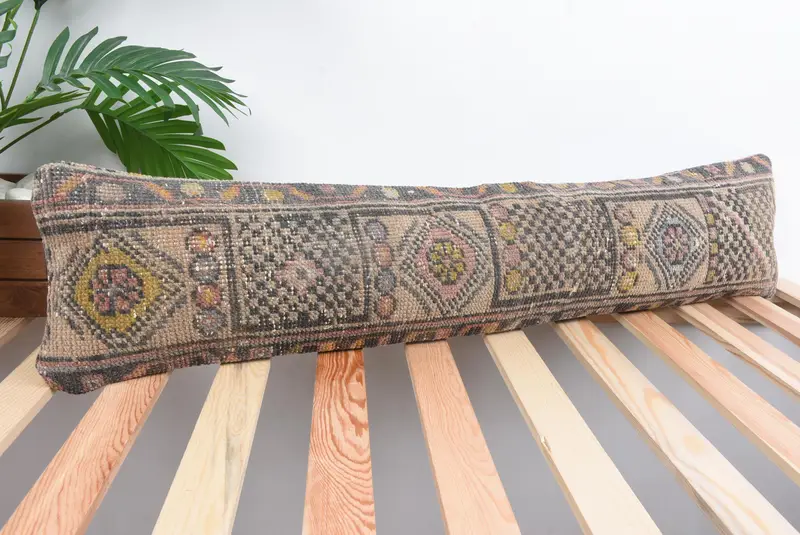 8x36 Beige Cushion Cover, Turkish Kilim Pillow, Vintage Kilim Pillow, Turkish Rugs Pillow Case, Pillow Cover, Vintage Kilim Throw Pillow - 4