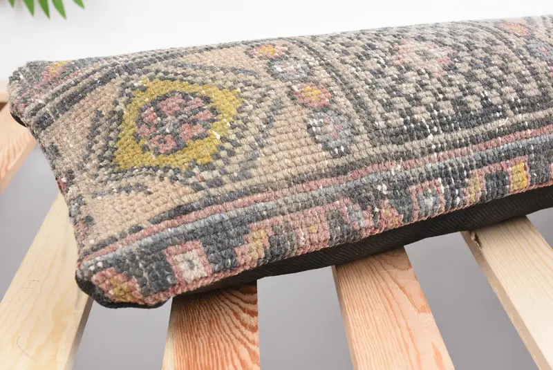 8x36 Beige Cushion Cover, Turkish Kilim Pillow, Vintage Kilim Pillow, Turkish Rugs Pillow Case, Pillow Cover, Vintage Kilim Throw Pillow - 6