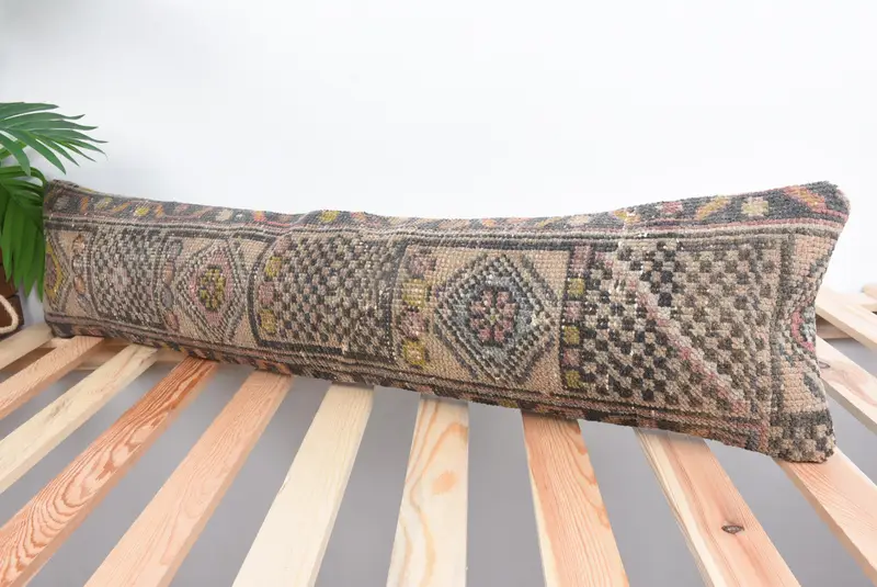 8x36 Beige Cushion Cover, Turkish Kilim Pillow, Vintage Kilim Pillow, Turkish Rugs Pillow Case, Pillow Cover, Vintage Kilim Throw Pillow - 5