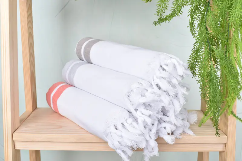 Handwoven Turkish bath towel, Monogram Turkish Towel, Personalized Gift For Him, Quick-dry towel, Large Turkish Towel, 70x40 Cotton Striped Towel - 6
