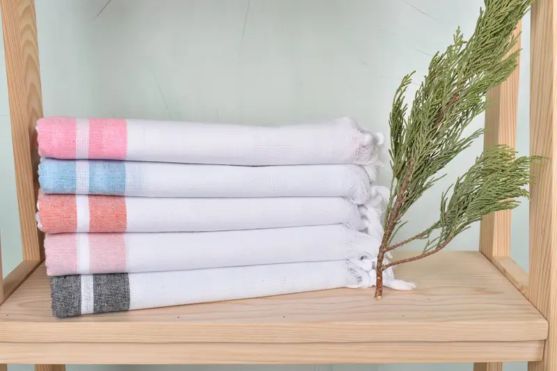 Handwoven Turkish bath towel, Monogram Turkish Towel, Personalized Gift For Him, Quick-dry towel, Large Turkish Towel, 70x40 Cotton Striped Towel - 2