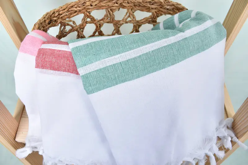 Handwoven Turkish bath towel, Monogram Turkish Towel, Personalized Gift For Him, Quick-dry towel, Large Turkish Towel, 70x40 Cotton Striped Towel - 8