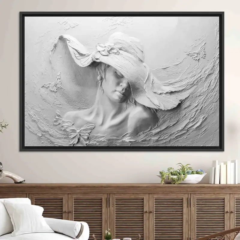 Trendy 3D Stereoscopic Abstract Woman Canvas Print
