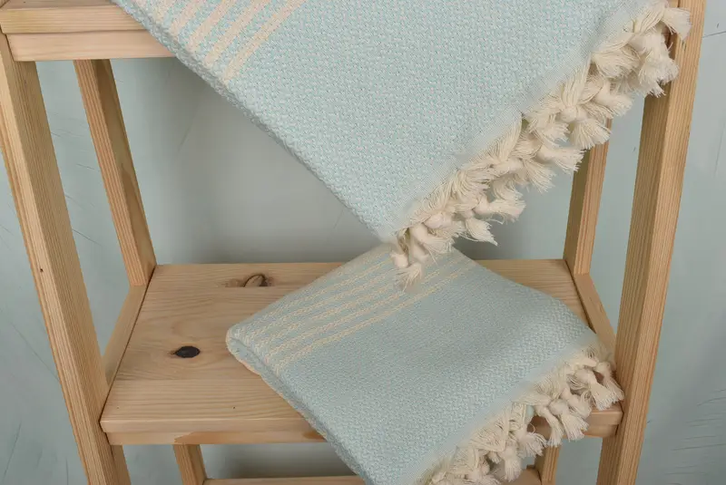 Quick-drying cotton Turkish beach towel, Summer Gift, Wedding Gift, 70x40 Cotton Striped Towel, Merry Christmas Gifts, Organic towel, Holiday Towel - 5
