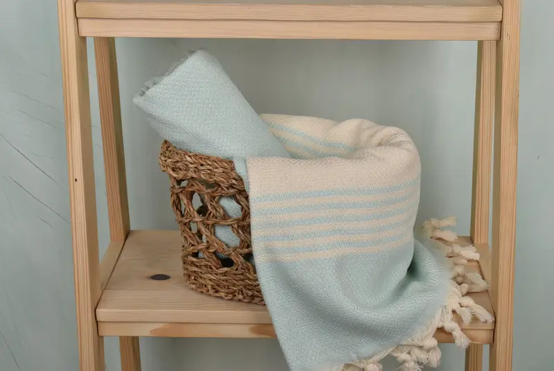 Quick-drying cotton Turkish beach towel, Summer Gift, Wedding Gift, 70x40 Cotton Striped Towel, Merry Christmas Gifts, Organic towel, Holiday Towel - 4