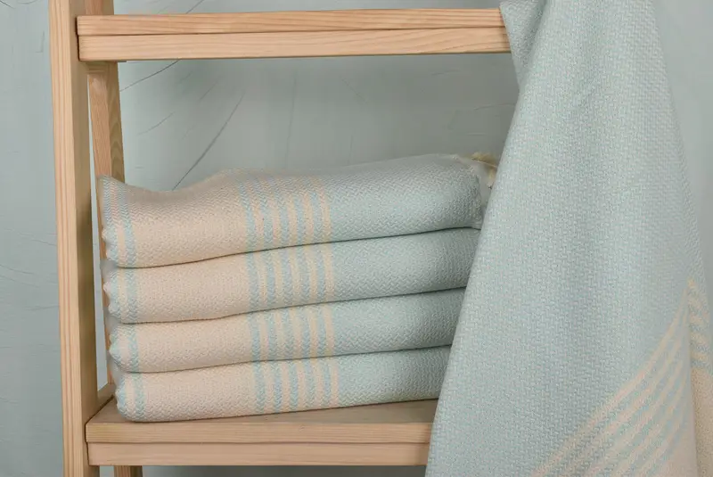 Quick-drying cotton Turkish beach towel, Summer Gift, Wedding Gift, 70x40 Cotton Striped Towel, Merry Christmas Gifts, Organic towel, Holiday Towel - 2