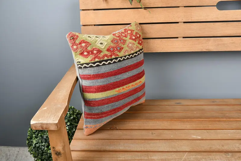 Home Decor Pillow, Neutral Throw Pillow Sham, Interior Designer Pillow, 14x14 Blue Pillow Case, Cushion Cover, Pillow for Couch - 1