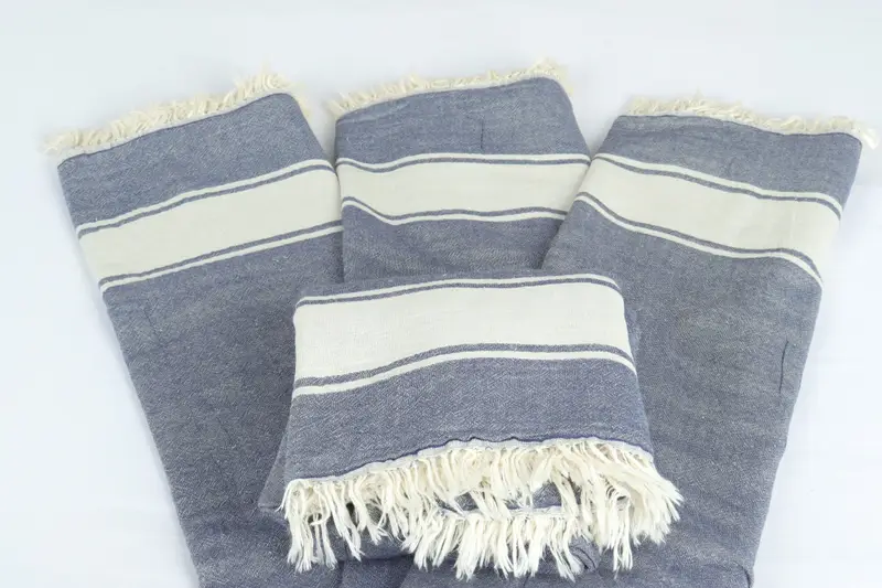 Woven Blanket, Custom Blanket, Turkish Beach Blanket, Throw Blanket Couch, Turkish Bedcover, Welcome Wedding Gift, 70x60 Cotton Striped Towel - 5