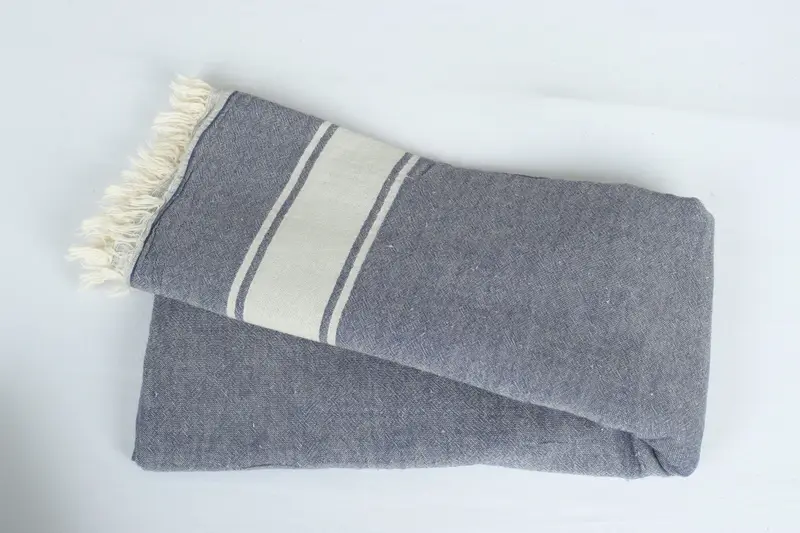 Woven Blanket, Custom Blanket, Turkish Beach Blanket, Throw Blanket Couch, Turkish Bedcover, Welcome Wedding Gift, 70x60 Cotton Striped Towel - 6