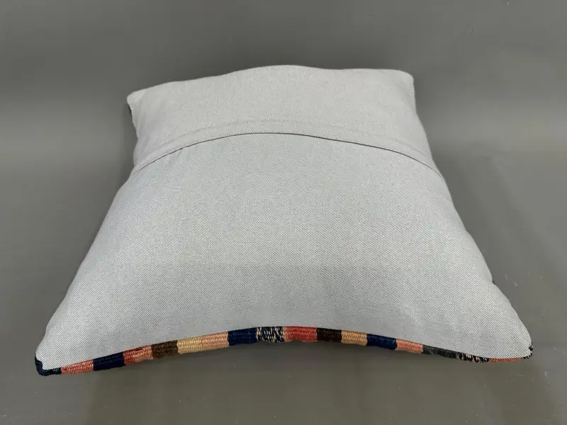 20x20 Blue Pillow Sham, Car Cushion Case, Kilim Cushion Sham, Vintage Pillow, Pillow Case, Muted Pillow Sham, Turkish Kilim Pillow - 7