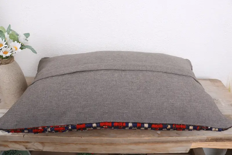 Boho Pillow Sham Cover, 12x20 Green Cushion Cover, Cushion, Boho Pillow, Turkish Kilim Pillow, Nautical Throw Cushion Cover, Sustainable Pillow - 7
