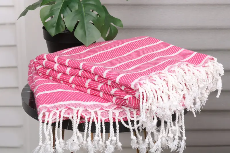 Wedding Favors, Handmade Gift, Turkish beach towel, Quick-dry travel peshtemal towel, Yoga Towel, 70x40 Bamboo Herringbone Towel, Gift For Boyfriend - 3