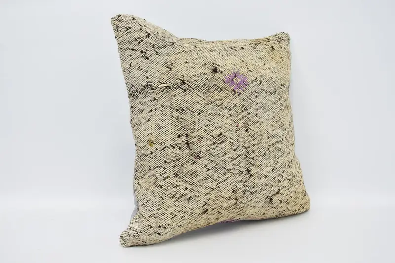 Authentic Pillow, Pattern Throw Pillow Cover, Indoor Cushion Cover, Vintage Pillow, 18x18 Beige Pillow, Home Decor Pillow, Boho Pillow, Cushion Case - 3