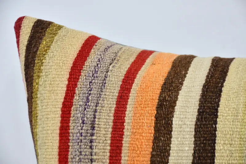 16x36 Red Cushion Case, Boho Pillow Sham Cover, Indoor Pillow, Pillow, Kilim Pillow, Seat Pillow Cover, Kilim Pillow Cover - 2