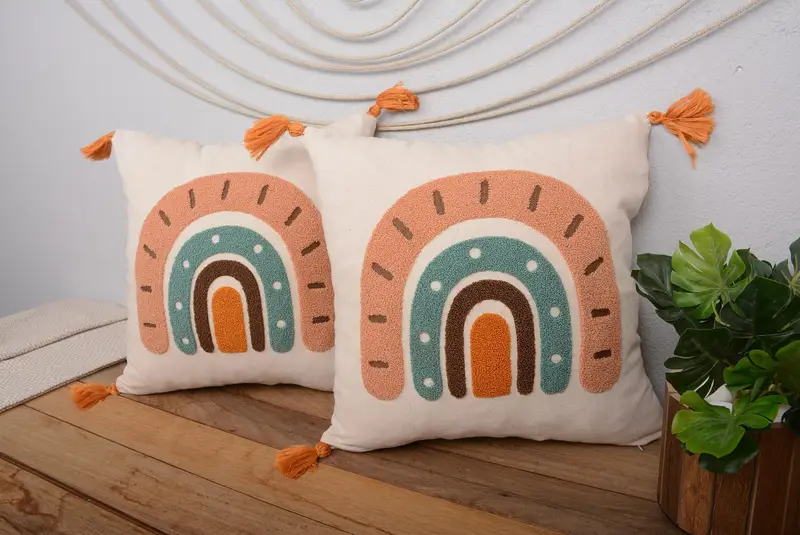 El Yapımı Güneybatı Kırlent, Vintage İşlemeli Yastık