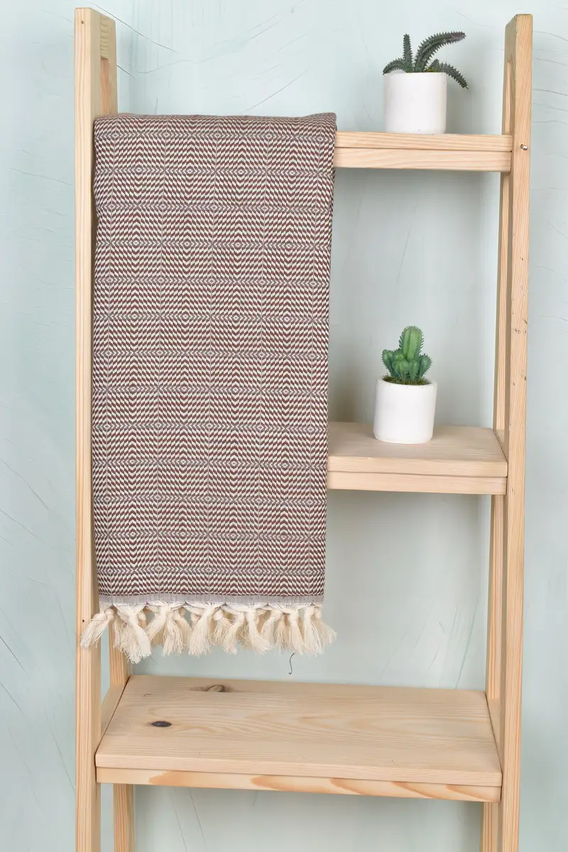 Quick-dry peshtemal, 70x40 Cotton Striped Towel, Embroidered Towel, Sand-Resistant Peshtemal, Bride Gift, Scarf Towel, Wedding Gifts Towel - 8