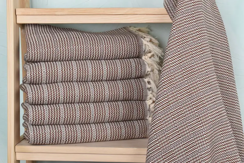 Quick-dry peshtemal, 70x40 Cotton Striped Towel, Embroidered Towel, Sand-Resistant Peshtemal, Bride Gift, Scarf Towel, Wedding Gifts Towel - 2