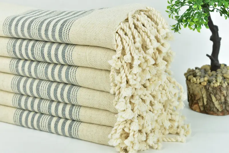 Personalized Wedding Gift For Couple, Quick-dry peshtemal, Peshtemal Towel USA, 68x40 Linen Striped Towel, Bridal Shower Gift, Gift For Him - 3