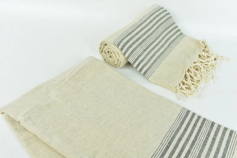 Personalized Wedding Gift For Couple, Quick-dry peshtemal, Peshtemal Towel USA, 68x40 Linen Striped Towel, Bridal Shower Gift, Gift For Him - 7