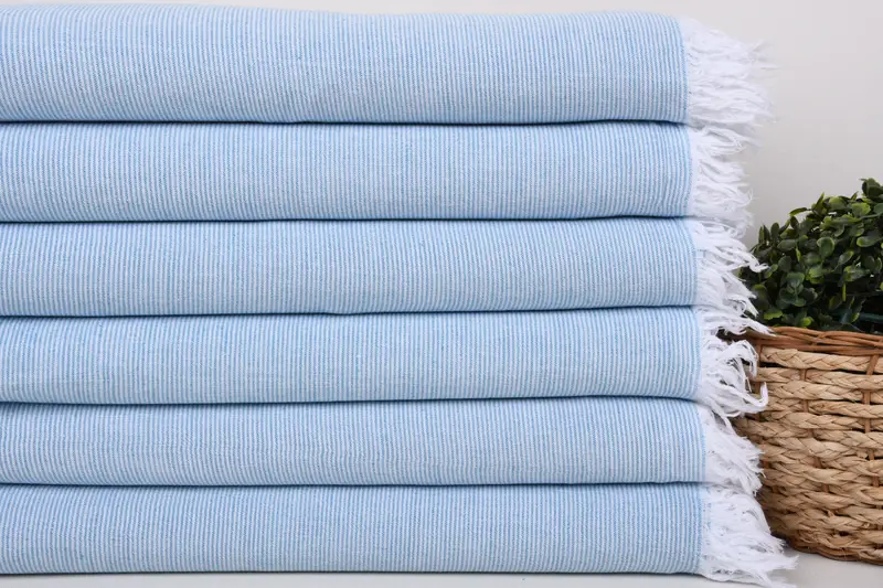 Absorbent Turkish towel, Bridesmaid Gift, Handmade Turkish Towel, Bridal Gifts, Turkish Towel Monogram, 70x40 Cotton Striped Towel, Thin towel - 2