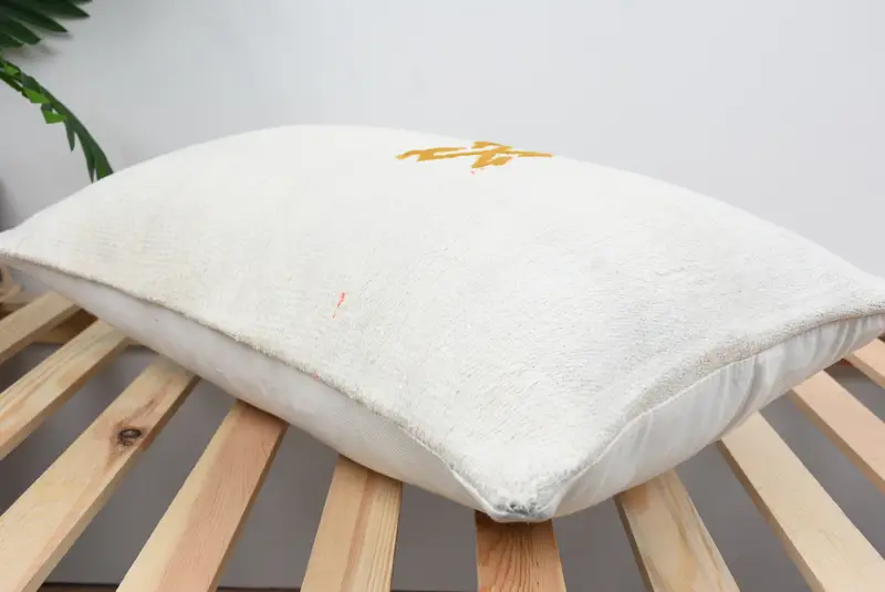 Vintage Pillow, Cotton Cushion Cover, Pillow Case, Boho Pillow, 16x24 White Pillow Cover, Turkish Bench Pillow Sham, Handmade Kilim Cushion - 6
