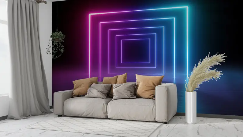 Custom Wall Paper,3d Wall Paper,Light Bridge Wall Painting,Light Portal Wall Print,Modern Wall Paper,Another Dimension Wallpaper, - 3