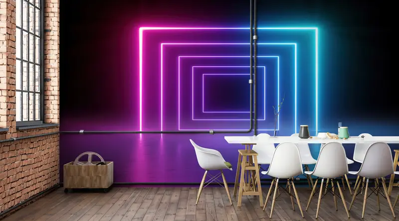 Custom Wall Paper,3d Wall Paper,Light Bridge Wall Painting,Light Portal Wall Print,Modern Wall Paper,Another Dimension Wallpaper, - 5