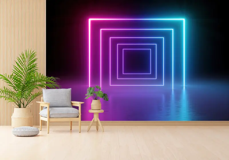 Custom Wall Paper,3d Wall Paper,Light Bridge Wall Painting,Light Portal Wall Print,Modern Wall Paper,Another Dimension Wallpaper, - 2