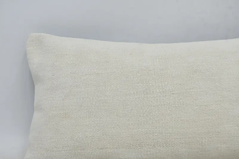 Patio Cushion Cover, Ethnical Kilim Rug Pillow, Pillow Sham, Pillow for Couch, Decorative Cushion, Vintage Pillow, 12x36 Beige Pillow Cover - 2