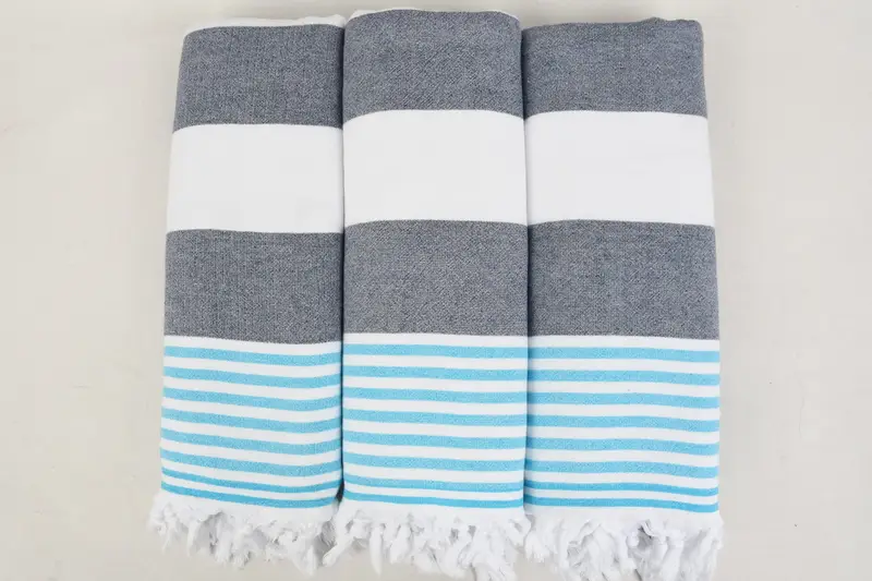 Bridesmaid Towel, Gifts For Him, Grandma Gift, Bridal Shower Favors, Luxury towel, Beach Towel Personalized, 68x36 Cotton Striped Terry Towel - 3