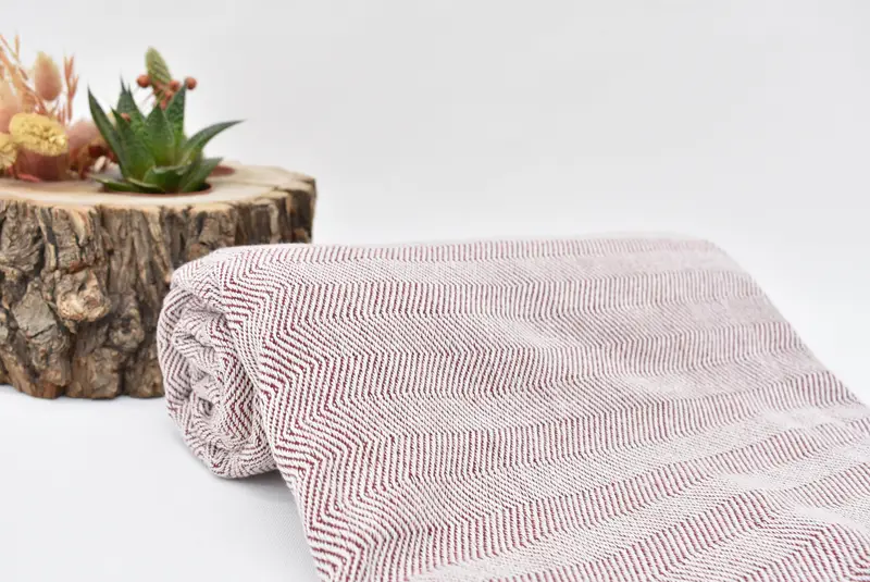 Monogramlı plaj havlu, onun için yıldönümü hediyesi, 68x40 pamuklu balıksırtı havlu, bekarlığa veda hediyeleri, eve taşınma hediyesi, büyük Türk havlu - 7