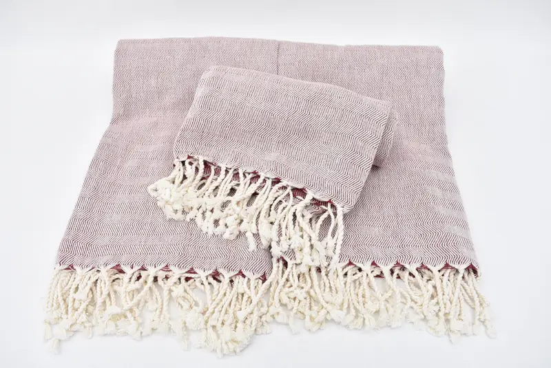 Monogramlı plaj havlu, onun için yıldönümü hediyesi, 68x40 pamuklu balıksırtı havlu, bekarlığa veda hediyeleri, eve taşınma hediyesi, büyük Türk havlu - 5