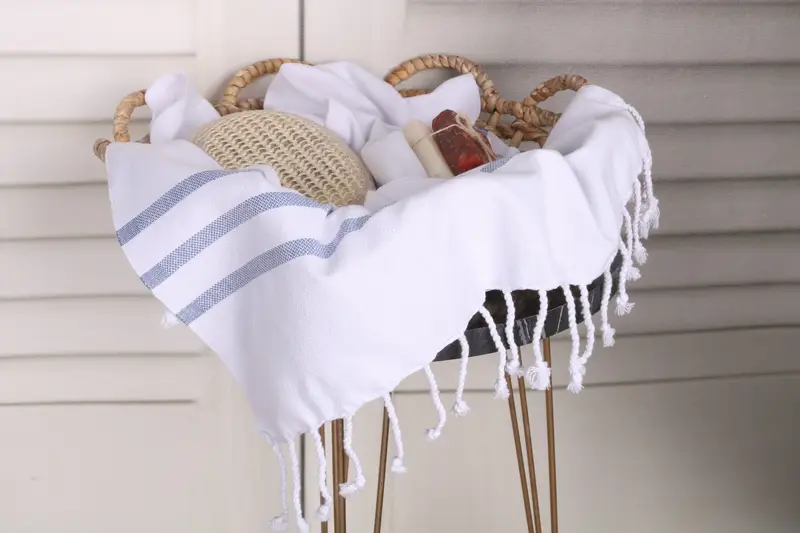 Bathroom Towels, Monogram Towels, Turkish Hand Towel, Personalized Kitchen Towel, Gifts For Him, Best Friend Gift Ideas, 40x20 Cotton Striped Towel - 2