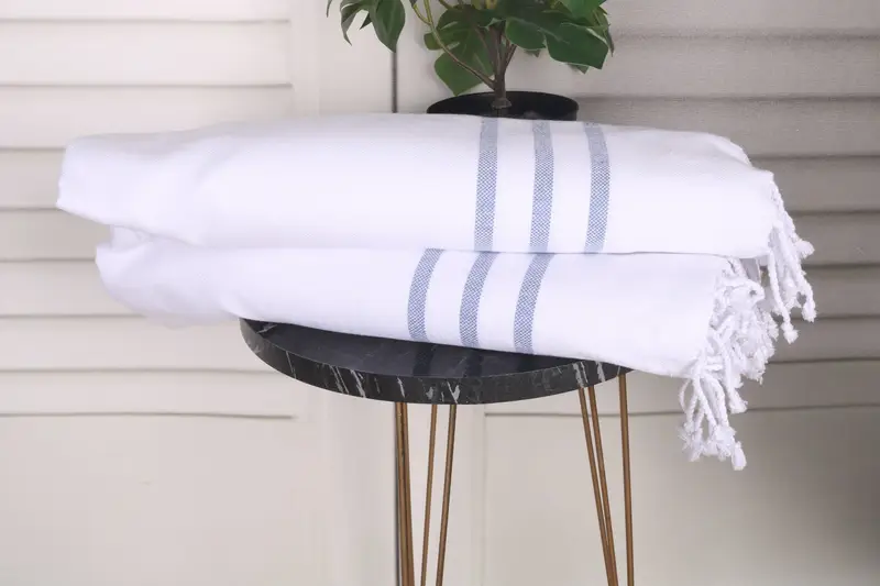 Bathroom Towels, Monogram Towels, Turkish Hand Towel, Personalized Kitchen Towel, Gifts For Him, Best Friend Gift Ideas, 40x20 Cotton Striped Towel - 3
