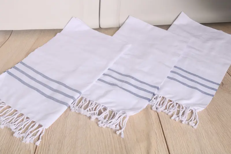 Bathroom Towels, Monogram Towels, Turkish Hand Towel, Personalized Kitchen Towel, Gifts For Him, Best Friend Gift Ideas, 40x20 Cotton Striped Towel - 6
