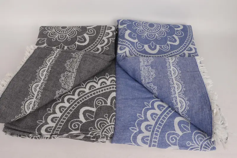 Wedding Favors, Bridesmaid Gift, 88x80 Cotton Ethnic Design Towel, Family Gift Basket, Custom Blanket, Boho Throw Blankets, Turkish Cotton Blanket - 4