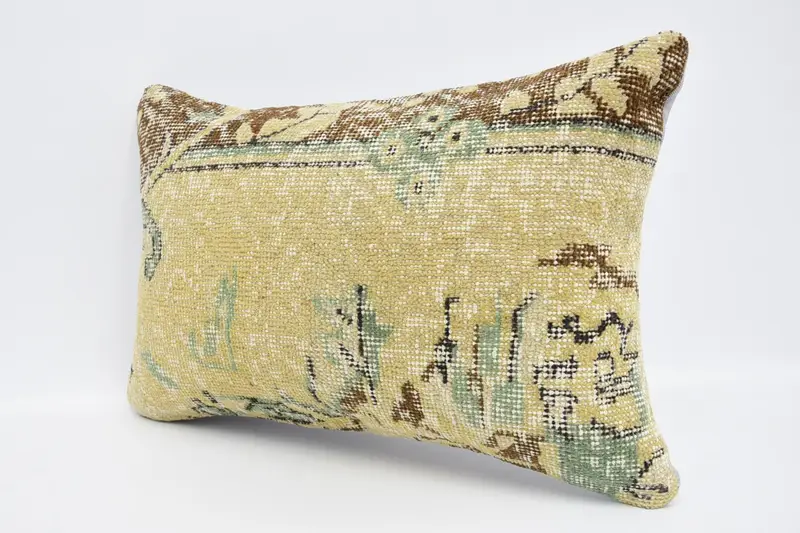 Vintage Kilim Pillow, 16x24 Beige Pillow Case, Square Throw Pillow Case, Cushion, Vintage Kilim Throw Pillow, Square Throw Pillow, Pillow for Couch - 4
