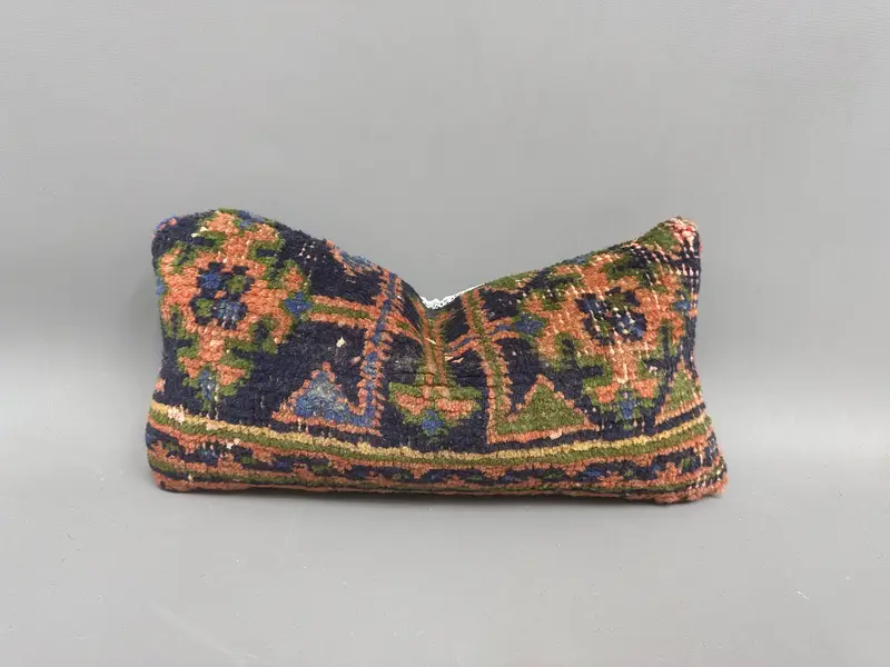 8x16 Blue Cushion, Neutral Throw Pillow Case, Cushion Case, Boho Pillow Sham Cover, Handmade Kilim Cushion, Kilim Pillow Cover - 1