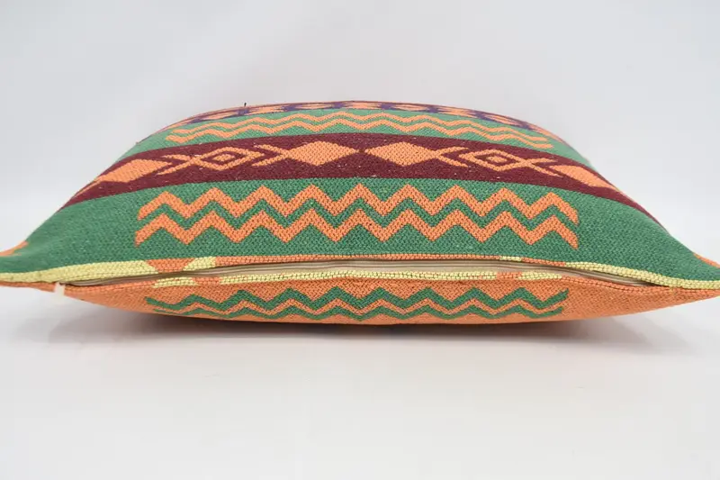 Turkish Pillow, Custom Pillow Sham, Vintage Pillow, Pillow Sham, 20x28 Orange Pillow Cover, Art Deco Pillow Sham, Turkish Kilim Pillow - 6