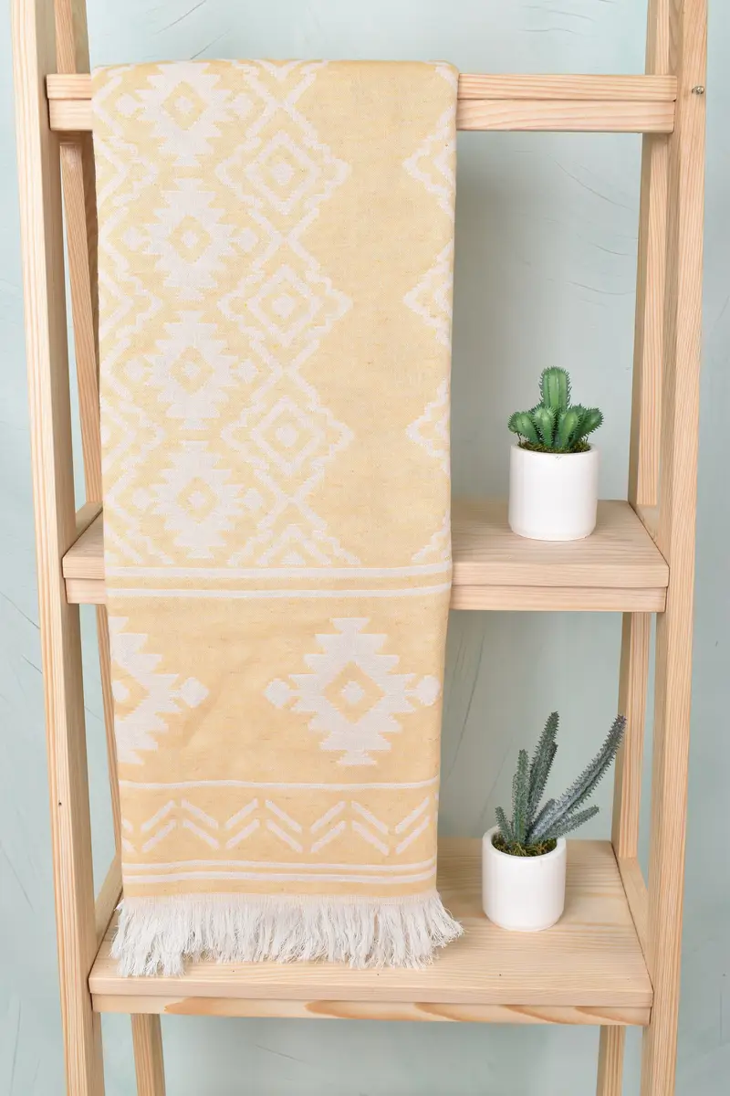 Spa Gift Towel, Hammam towel, 74x40 Cotton Geometric Towel, Valentines Day Gift For Him, Quick-dry towel, Turkish Bath Towel Set, Gift For Her - 1