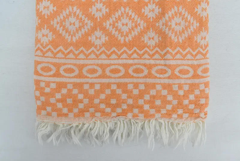 68x36 Cotton Geometric Towel, Wedding Favors, Bridesmaid Towel, Custom Bath Towel, Travel towel, Employee Gifts, Absorbent Turkish towel, Yoga Towel - 6