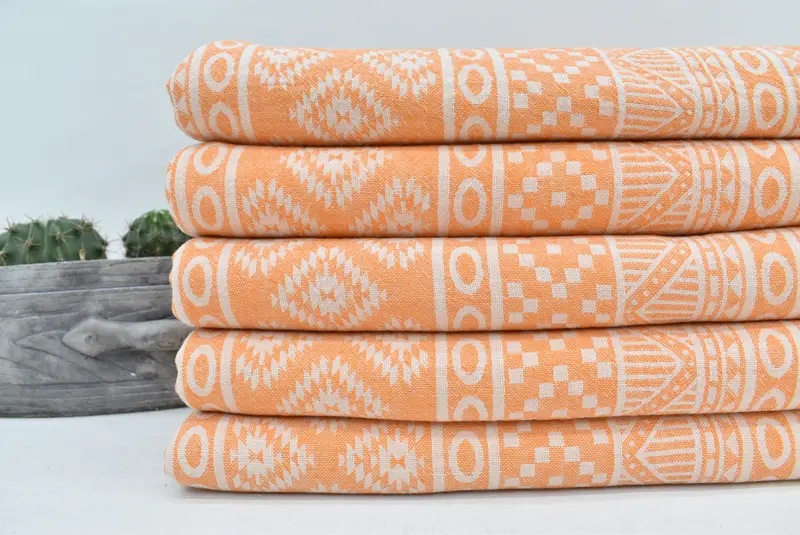 68x36 Cotton Geometric Towel, Wedding Favors, Bridesmaid Towel, Custom Bath Towel, Travel towel, Employee Gifts, Absorbent Turkish towel, Yoga Towel - 3