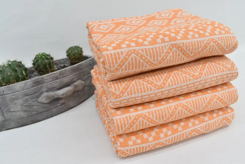 68x36 Cotton Geometric Towel, Wedding Favors, Bridesmaid Towel, Custom Bath Towel, Travel towel, Employee Gifts, Absorbent Turkish towel, Yoga Towel - 8