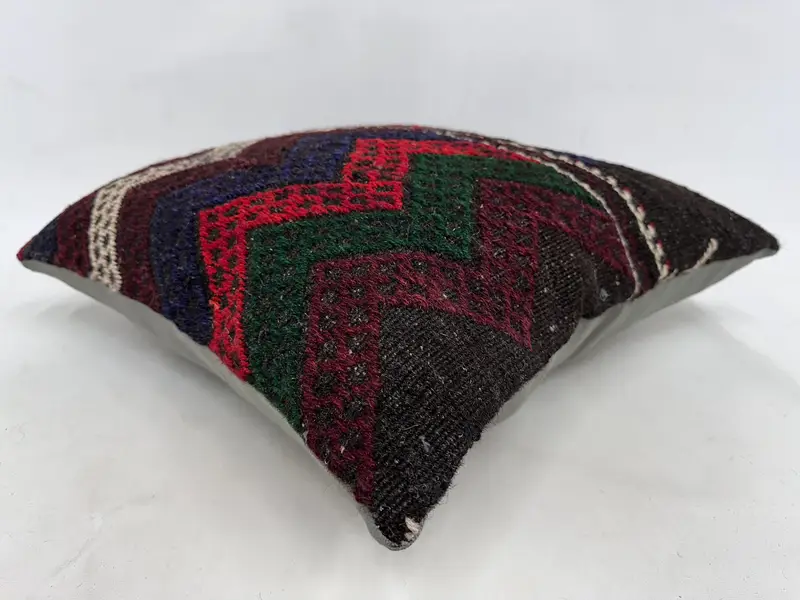 Bolster Pillow, Home Decor Pillow, 24x24 Red Cushion, Vintage Kilim Pillow, Nautical Throw Pillow, Cushion Case, Interior Designer Pillow - 6