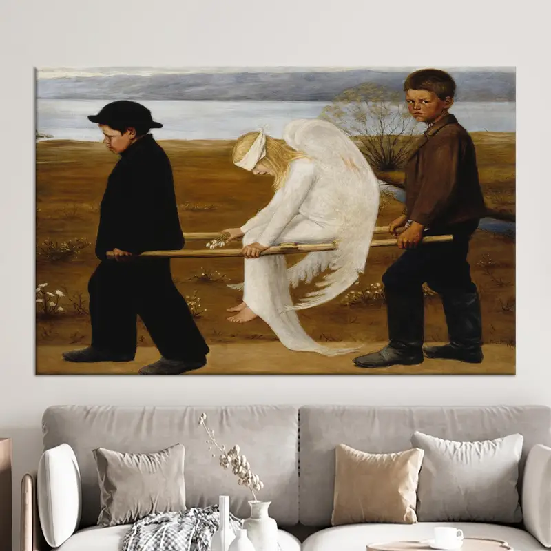 Hugo Simberg Angel Modern Art Printed Canvas - Elegant Decor