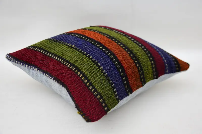 Interior Designer Pillow, Decorative Bolster Cushion, Antique Pillows, Pillow Cover, 12x12 Blue Pillow, Turkish Pillow, Pet Cushion Cover - 6
