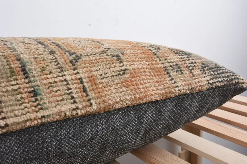 Handmade Kilim Cushion, Authentic Cushion Case, Natural Cushion Cover, Vintage Pillow, Home Decor Pillow, Pillow Cover, 16x48 Red Pillow Cover - 7