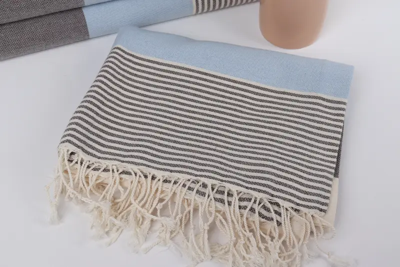 Gift Towel, Monogram Towels, Bachelorette Party Gift, Turkish Towel Set, Peshtemal Towel, Organic towel, Spa Gift Towel, 68x40 Cotton Striped Towel - 5