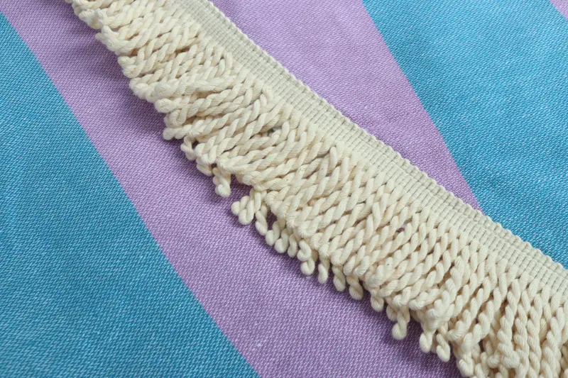 64x64 Cotton Striped Round Towel, Soft towel, Spa Gift Towel, Wedding Favors, Hammam Towel USA, Engagement Gift, Personalized Wedding Gift - 5