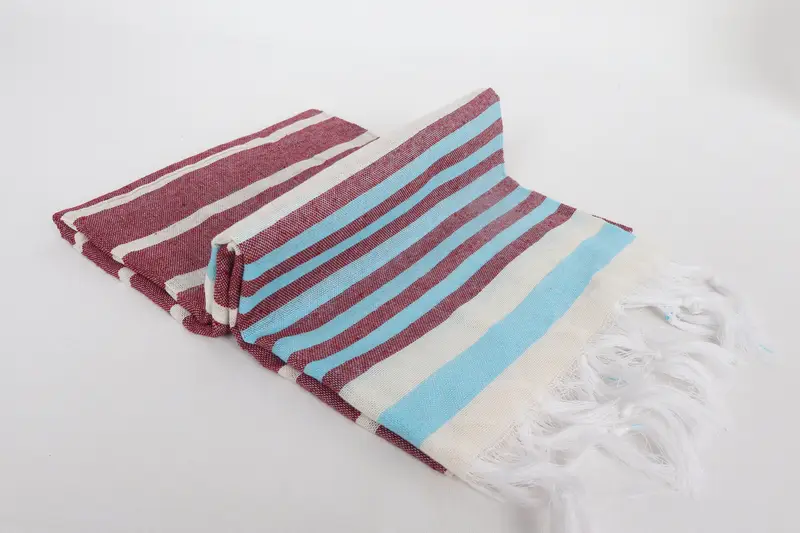 Anniversary Gift For Her, Quick-dry peshtemal, Custom Beach Towels, Absorbent Turkish towel, Bachelorette Party Gift, 68x40 Cotton Striped Towel - 6
